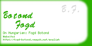 botond fogd business card